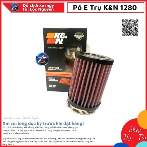 LỌC GIÓ TRỤ K&N 1280 CHÍNH HÃNG