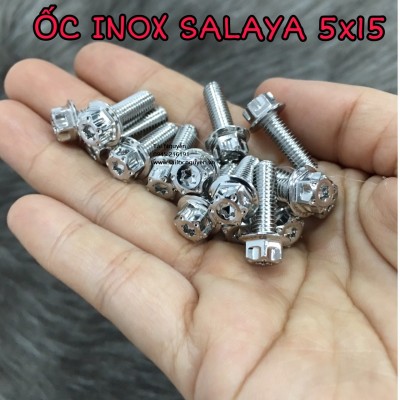 ỐC INOX SALAYA CÁC SIZE 6x20, 6x10, 4x15, 5x15, 5x20, 8x40