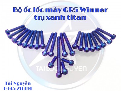 ỐC LỐC MÁY TITANIUM GR5 ĐẦU TRỤ CỰC CHẤT CHO WINNER/EXCITER 150/ RAIDER FI/EXCITER 135/VARIO