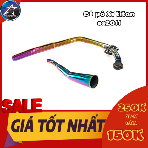 [KHUYẾN MÃI] CỔ PÔ INOX LÊN MÀU GẮN PÔ ZIN CHO EXCITER 2011