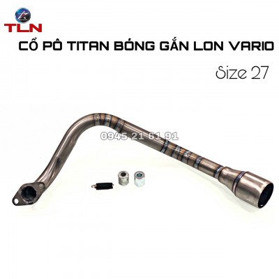 CỔ PÔ TITAN BÓNG GÁN LON CHO HONDA VARIO