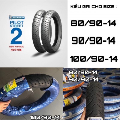 VỎ MICHELIN PILOT STREET 2 CHO SIZE BÁNH 14 INCH