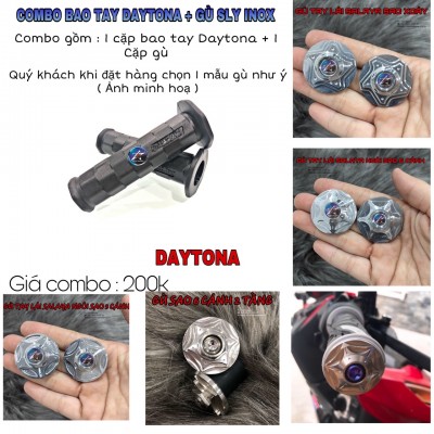 COMBO BAO TAY DAYTONA 1:1 KẾT HỢP GÙ SAO INOX