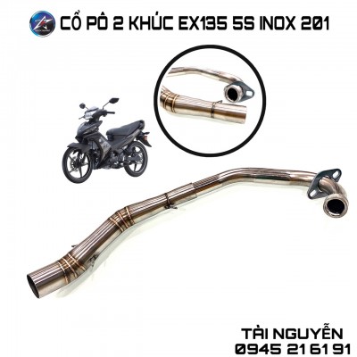 CỔ PÔ 2 KHÚC INOX 201 GẮN LON CHO EX135 5S