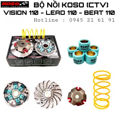 BỘ NỒI KOSO CHÍNH HÃNG CHO VISION 110 - LEAD 110- BEAT 110