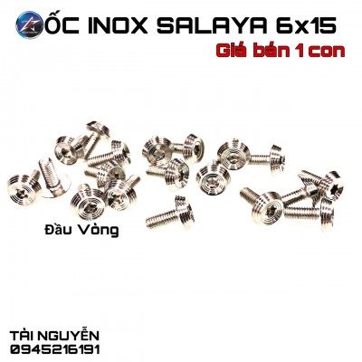 ỐC INOX SALAYA ĐẦU VÒNG SIZE 6x10, 6x15, 6x20, 8x20
