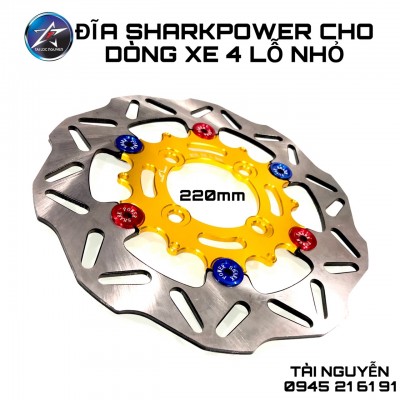 ĐĨA THẮNG TRƯỚC SHARK 4 LỖ SIZE 22m  DÀNH CHO Ex135,WAVE,AB..CÁC XE 4 LỖ PHÙ HỢP.