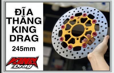 ĐĨA THẮNG TRƯỚC KING DRAG LÒNG NHÔM 4 LỖ 245mm