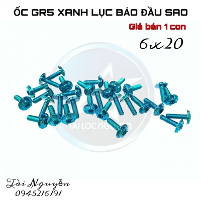 ỐC TITANIUM GR5 6x20 ĐẦU SAO XOÁY