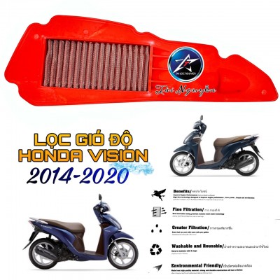 LỌC GIÓ ĐỘ LƯỚI THÉP CHO HONDA VISION 2014-2020