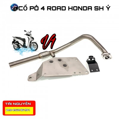 CỔ PÔ INOX GẮN PÔ 4 ROAD CHO SH Ý LOẠI XỊN