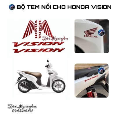 CẶP TEM CÁNH CHIM HONDA VÀ CHỮ VISION