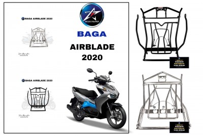 BAGA INOX 10LI  INOX VÀ SƠN ĐEN CHO AIRBALDE 2020