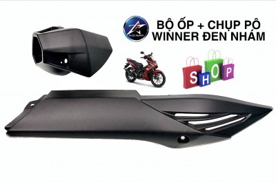 BỘ ỐP PÔ + CHỤP PÔ ĐEN NHÁM CHO HONDA WINNER