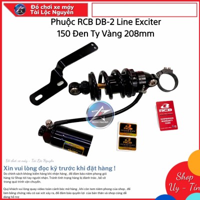 PHUỘC RCB DB2 LINE ĐEN TY VÀNG CHO EXCITER 150 BÌNH DẦU RỜI