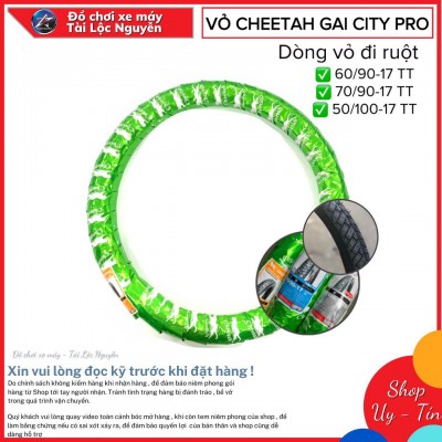 VỎ CHEETAH GAI CITY GRIP PRO CÓ RUỘT SIZE 50,60,70/17