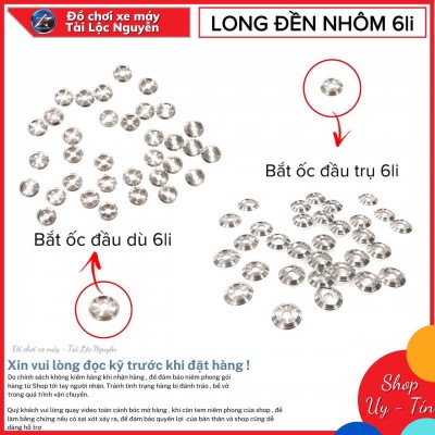 LÔNG ĐỀN NHÔM 6LI GẮN ỐC ĐẦU TRỤ VÀ ĐẦU DÙ