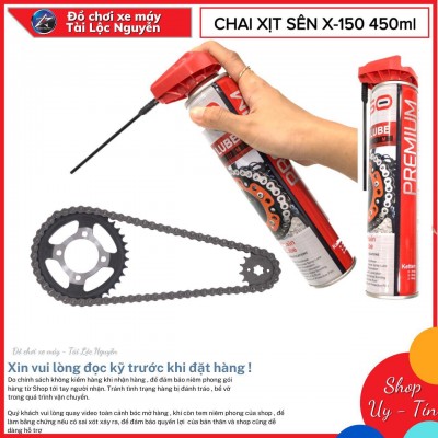 Chai Xịt Dưỡng Sên Cao Cấp XTREAM X-150 Chain Lube Premium 100ml Và 450ml