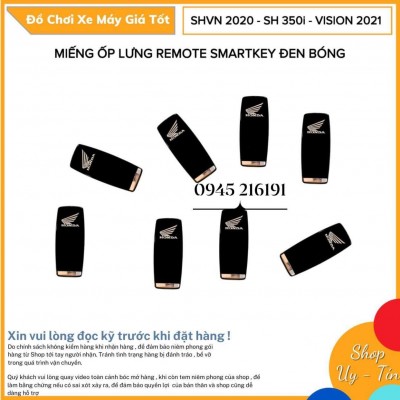 MIẾNG DÁN REMOTE SMARTKEY ĐEN BÓNG CHO SHVN 2020 - SH 350i - VISION 2021