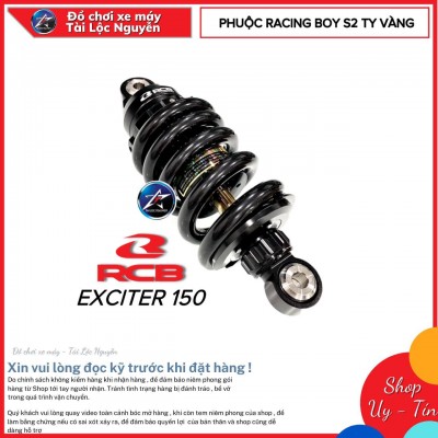 PHUỘC RACING BOY S2 ĐEN TY VÀNG EX150 208mm (có tăng chỉnh)