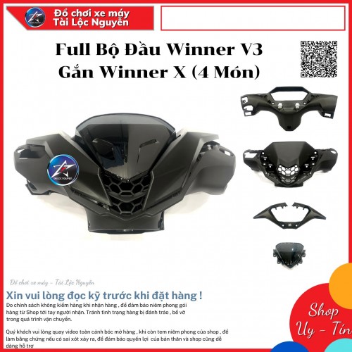 FULL BỘ NHỰA ĐẦU ĐÈN WINNER X V3 2022 GẮN WINNER X V2 (4 MÓN)