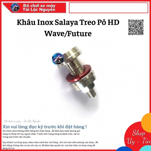 KHÂU TREO PÔ INOX SALAYA CHO HONDA WAVE/FUTURE