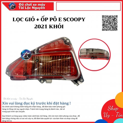 COMBO LỌC GIÓ VÀ ỐP PÔ E MÀU KHÓI SCOOPY 2021