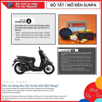 BỘ TẮT / MỞ ĐÈN COD SUNFA GENIO
