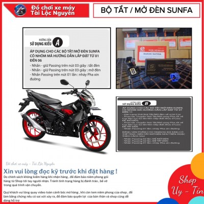 BỘ TẮT / MỞ ĐÈN COD SUNFA SATRIA