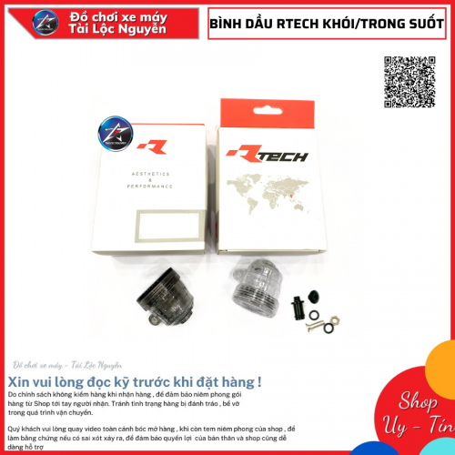 BÌNH DẦU RTECH TRONG SUỐT / MÀU KHÓI TẶNG KÈM BAO TAY