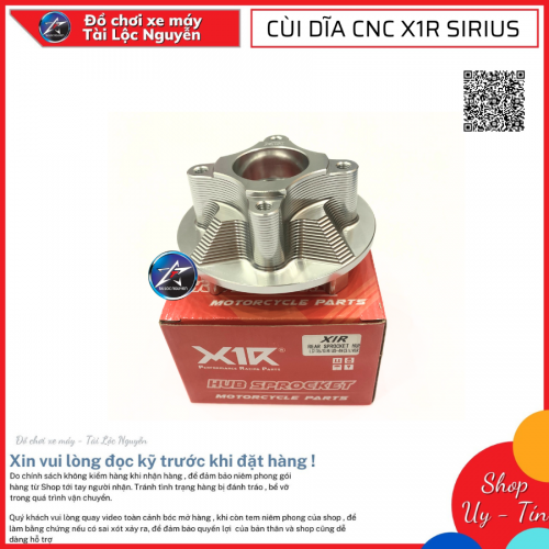 CÙI DĨA X1R CNC BẠC GẮN XE SIRIUS