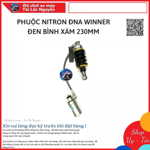 PHUỘC NITRON ĐÔNG NAM Á XANH - ĐEN BÌNH DẦU XÁM CHO XE WINNER