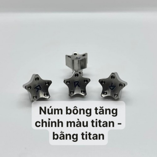 NÚM BÔNG TĂNG CHỈNH BẰNG TITAN, MÀU TITAN