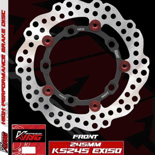 ĐĨA KINGSPEED EXCITER150/155 SIZE ZIN LÒNG NHÔM ĐEN