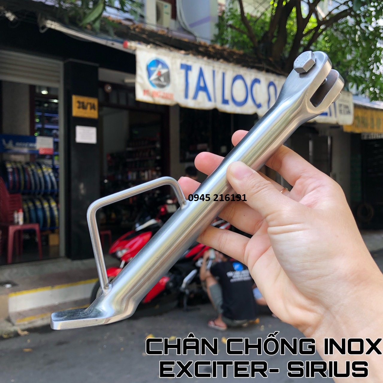 CHÂN CHỐNG INOX CÁC XE Ex150/WINNER/RAIDER FI/VARIO