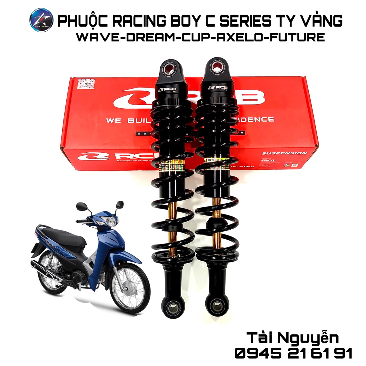 PHUỘC RCB C SERI ĐEN TY VÀNG CHO WAVE DREAM AXELO FU/SIRIUS/JUPITER ...