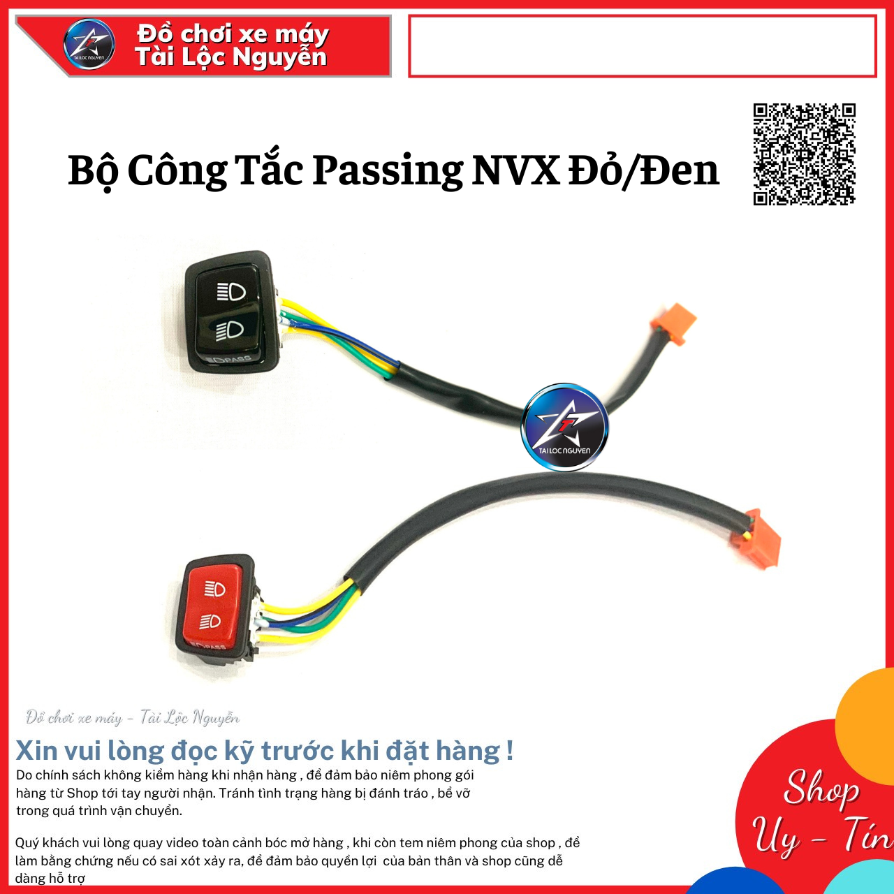 Bộ Công Tắc Passing NVX ĐỏĐen